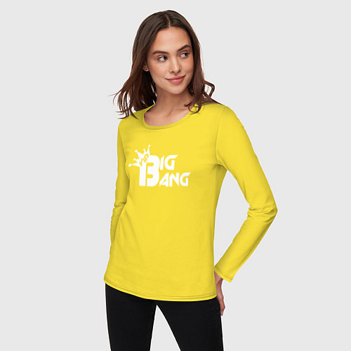 Женский лонгслив Bigbang logo / Желтый – фото 3