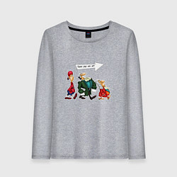 Лонгслив хлопковый женский Троица-Остров Сокровищ, цвет: меланж