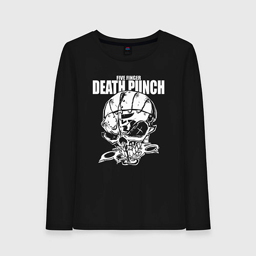 Женский лонгслив FFDP skull / Черный – фото 1
