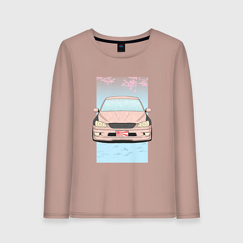 Женский лонгслив Toyota Altezza stance / Пыльно-розовый – фото 1