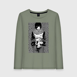 Лонгслив хлопковый женский Химено, цвет: авокадо