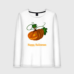 Лонгслив хлопковый женский Trembling pumpkin, цвет: белый