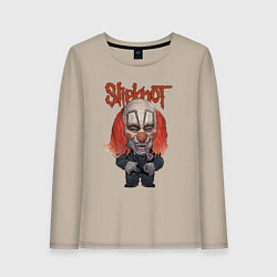 Лонгслив хлопковый женский Slipknot art, цвет: миндальный