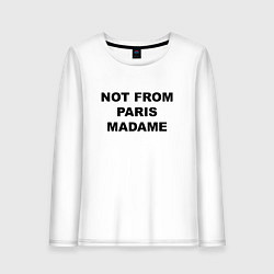 Лонгслив хлопковый женский Not from Paris madame, цвет: белый