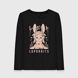 Лонгслив хлопковый женский Loporrits Moon Tribe, цвет: черный