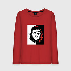 Лонгслив хлопковый женский Бумаждый дом - Че Гевара, цвет: красный