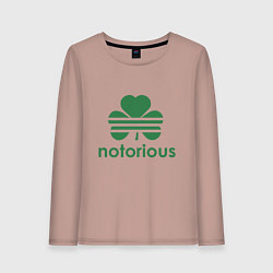 Лонгслив хлопковый женский Notorious - Ireland, цвет: пыльно-розовый