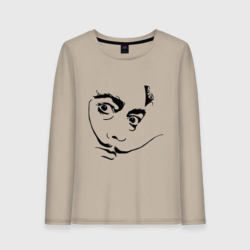 Женский лонгслив Salvador Domingo Felipe Jacinto Dali / Миндальный – фото 1