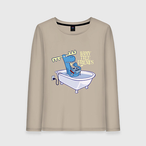 Женский лонгслив Lumpy - high voltage / Миндальный – фото 1