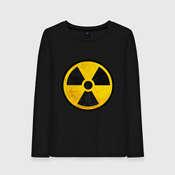 Лонгслив хлопковый женский Atomic Nuclear, цвет: черный