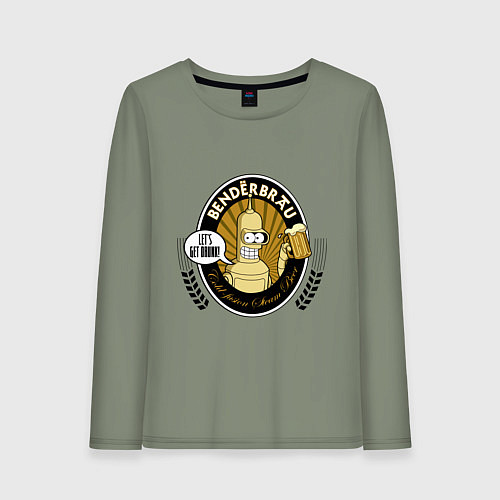 Женский лонгслив Benderbrau - lets get drunk / Авокадо – фото 1