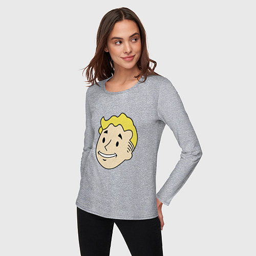 Женский лонгслив Vault boy head / Меланж – фото 3