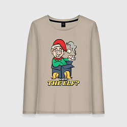 Лонгслив хлопковый женский What the elf, цвет: миндальный
