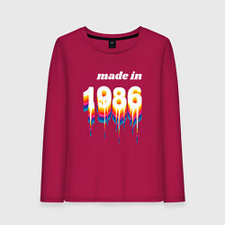 Женский лонгслив Made in 1986 liquid art