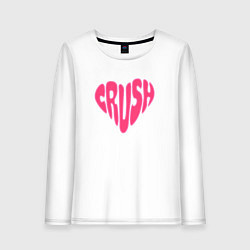 Лонгслив хлопковый женский Crush pink color, цвет: белый