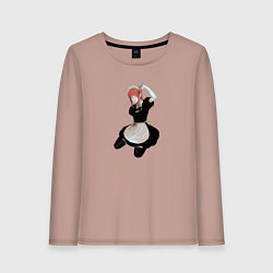 Лонгслив хлопковый женский Maid Makima, цвет: пыльно-розовый