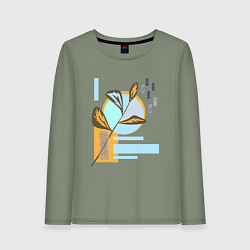 Женский лонгслив Минималистский абстрактный рисунок