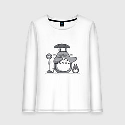 Женский лонгслив Тоторо с зонтиком