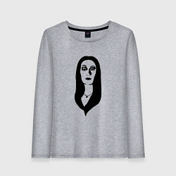 Лонгслив хлопковый женский Morticia Addams, цвет: меланж