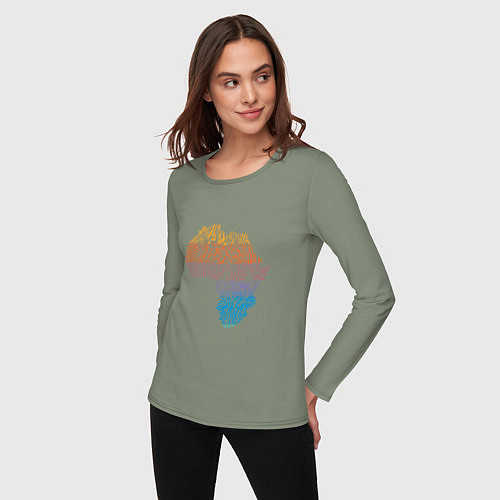 Женский лонгслив Color Africa / Авокадо – фото 3