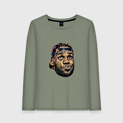 Женский лонгслив Lebron face