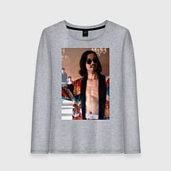Лонгслив хлопковый женский Алиса в Пограничье- Шляпник, цвет: меланж