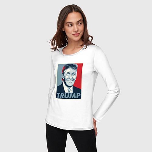 Женский лонгслив Trump / Белый – фото 3