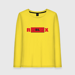 Лонгслив хлопковый женский Roblox деталь, цвет: желтый