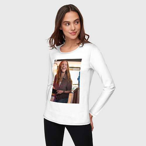 Женский лонгслив Шершни Ванесса 2023 / Белый – фото 3