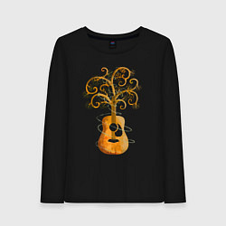 Женский лонгслив Гитара дерево