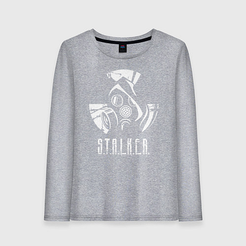 Женский лонгслив STALKER противогаз / Меланж – фото 1