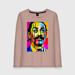 Лонгслив хлопковый женский Salvador Dali, цвет: пыльно-розовый