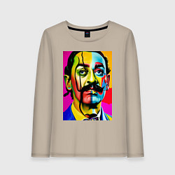 Лонгслив хлопковый женский Salvador Dali, цвет: миндальный