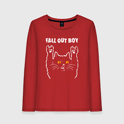 Женский лонгслив Fall Out Boy rock cat