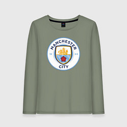 Лонгслив хлопковый женский Manchester City FC, цвет: авокадо