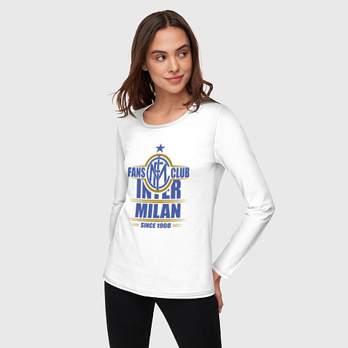 Женский лонгслив Inter Milan fans club / Белый – фото 3
