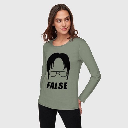 Женский лонгслив Дуайт Шрут / Авокадо – фото 3