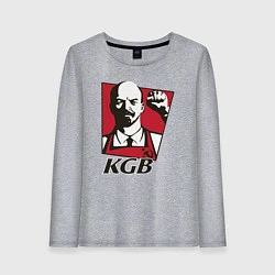 Лонгслив хлопковый женский KGB Lenin, цвет: меланж