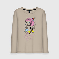 Лонгслив хлопковый женский Elina - pulp fiction, цвет: миндальный