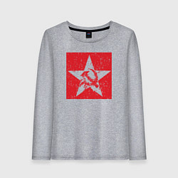 Лонгслив хлопковый женский Star USSR, цвет: меланж