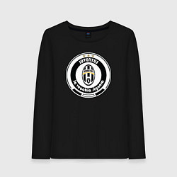 Лонгслив хлопковый женский Juventus club, цвет: черный