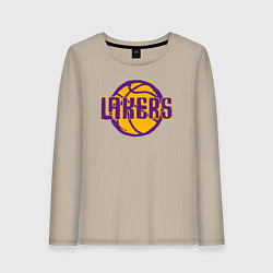 Лонгслив хлопковый женский Lakers ball, цвет: миндальный