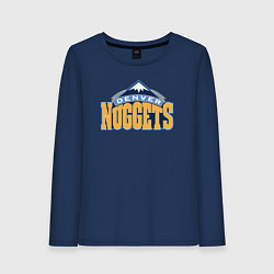 Лонгслив хлопковый женский Denver Nuggets, цвет: тёмно-синий