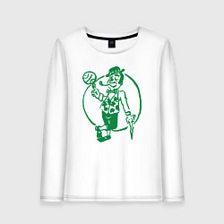 Лонгслив хлопковый женский Celtics man, цвет: белый