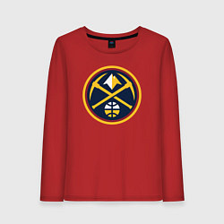 Лонгслив хлопковый женский Denver Nuggets logo, цвет: красный