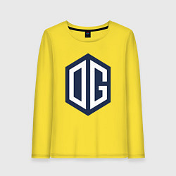 Лонгслив хлопковый женский OG logo, цвет: желтый