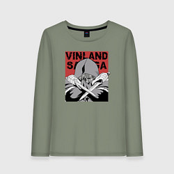 Лонгслив хлопковый женский Торфинн, цвет: авокадо