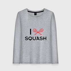 Лонгслив хлопковый женский I Love Squash, цвет: меланж