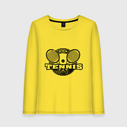 Лонгслив хлопковый женский Tennis, цвет: желтый