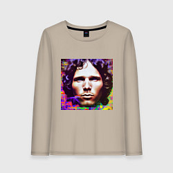 Женский лонгслив Jim Morrison Glitch 25 Digital Art